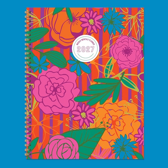 2027 Peonies Large Weekly Monthly Planner